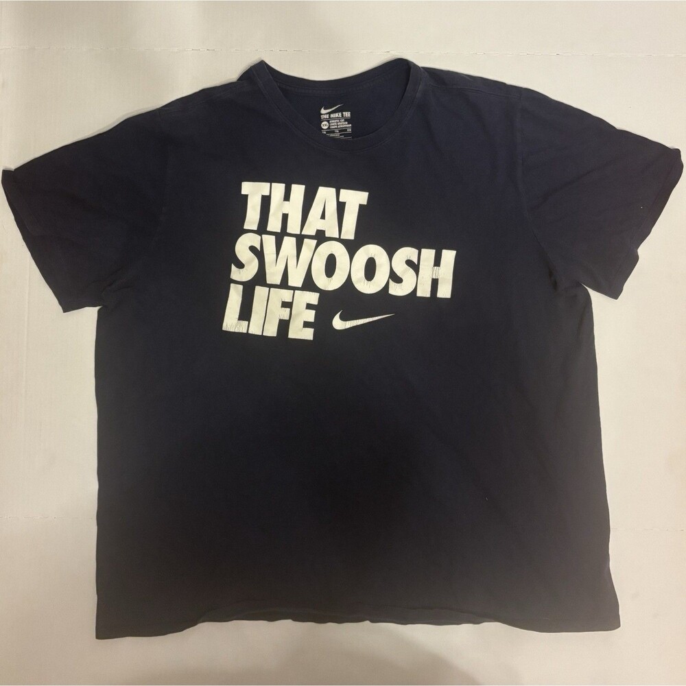 Nike The Nike Tee Men's 2XL Navy Short Sleeve Crew Neck Graphic Tee